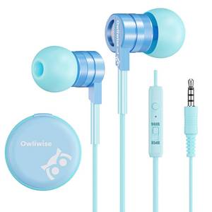 lot 18510 image: Owliwise Kids Wired Earbuds with Microphone, 8594dB Volume Limited