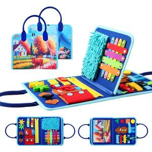 lot 18561 image: Jade Butterfly Fidget Blanket with Sensory Activities 18.1 x 11.0 in