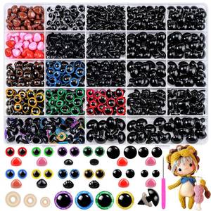 lot 18564 image: Fulasiteu Crochet Safety Eyes and Noses Set 1100 Pcs Assorted Sizes Amigurumi