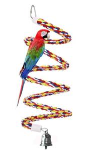 lot 18570 image: OSWINMART Bird Rope Perch 63 Inch Natural Cotton Parrot Toy