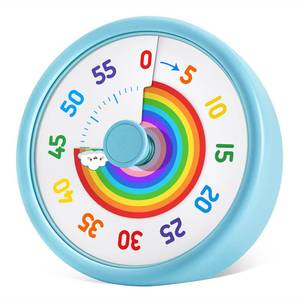 lot 18585 image: HIPPIH Visual Countdown Timer 60-Minute Silent Rainbow Kids