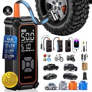 lot 18589 image: OlarHike Tire Inflator Portable Air Compressor 12V DC Cordless