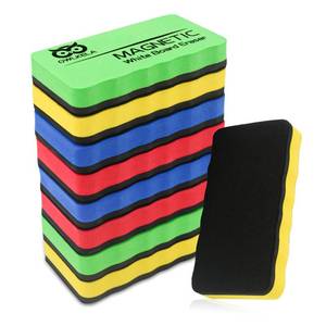 lot 18606 image: OWLKELA Magnetic Dry Erase Whiteboard Erasers, 8 Pack, 4 Assorted Colors
