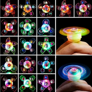 lot 2167 image: Thremhoo LED Light Up Spinner Rings 24-Piece Set with Gem Accents