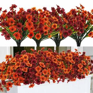 lot 1477 image: Geegoods Artificial Mum Flowers 32 Bundles UV Resistant Outdoor