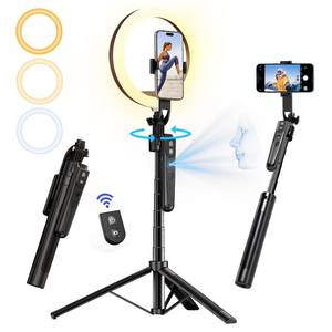 lot 1490 image: yAyusi Face Tracking Tripod Selfie Stick 70.9 Inch with 10 Inch Ring Light