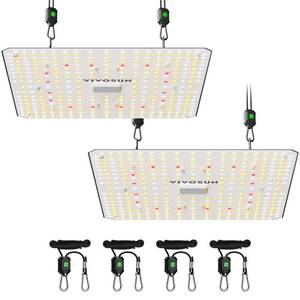 lot 1549 image: VIVOSUN LED Grow Light 100W Full Spectrum Plant Light 2-Pack  Retail $219.99