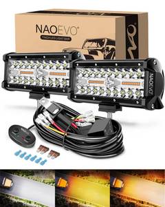 lot 1552 image: NAOEVO 7 Inch LED Light Bar 240W 3-Mode Spot Flood Combo