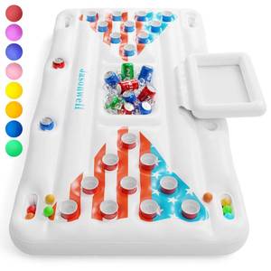 lot 1554 image: Jasonwell Pool Pong Table Float 6 Ft x 3 Ft with Cooler and 8 Balls