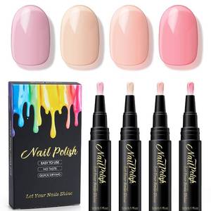 lot 2267 image: HHZEYLE Nail Polish Pen Set 4 Colors 5ML Each Quick Dry Nail Art Pens