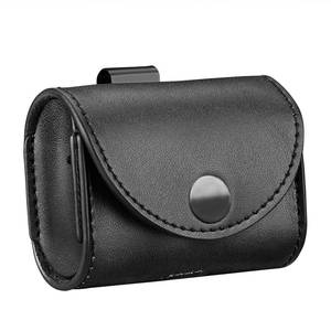 lot 2268 image: Geekria Leather AirPods Case Pouch with Belt Clip Black for AirPods 4 Pro 2 3