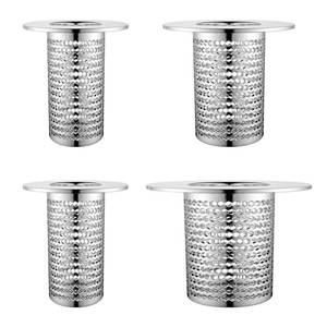 lot 2273 image: LAPOHI Bathroom Sink Drain Strainer 4 Pack Stainless Steel 1.25-2.17 Inch