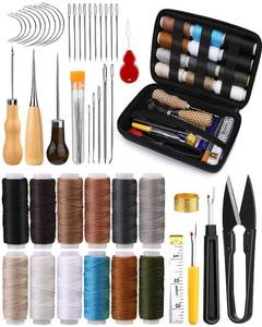 lot 2283 image: BAGERLA Sewing Kit 25 Needles 12 Upholstery Threads Awls Seam Ripper