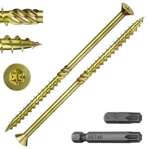 lot 2293 image: Wensilon Yellow Deck Screws 516 x 7 Inch Lag Screws 23 Pcs