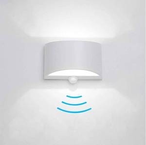 lot 2299 image: SERDEN LED Motion Sensor Wall Sconce Indoor Hardwired 7W Cool White 6000K