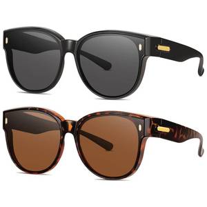 lot 2370 image: RSQQAV Polarized Fit Over Sunglasses for Women UV400 Cat Eye Round