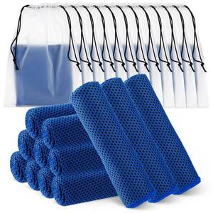 lot 2376 image: Hosuly Cooling Towels for Face and Neck 12 Pcs 12 x 40 Inch Dark Blue