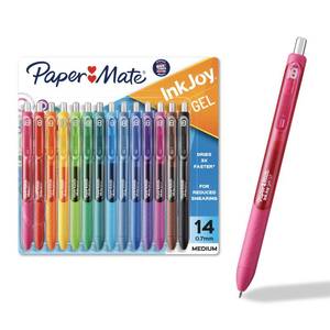 lot 2398 image: Paper Mate InkJoy Gel Pens Assorted Medium Point 0.7mm 14 Count