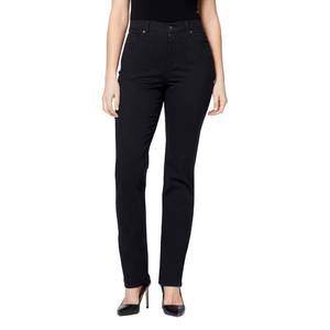 lot 2412 image: Gloria Vanderbilt Womens Amanda High Rise Tapered Jean, Black, Size 10