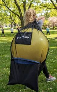 lot 2415 image: CardioStix Cardio-Drumming Ball Hauler Bag, Max 95 in Ball Circumference