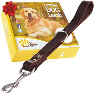 lot 2433 image: Adityna Short Leather Traffic Dog Leash 12 L x 1 W