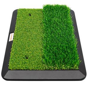 lot 7854 image: LYDARZ Golf Practice Mat Dual-Turf Fairway & Rough 11.81x15.75in