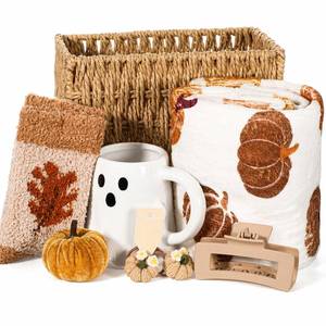 lot 7881 image: Amyhill Thanksgiving Basket Stuffers 7 Pcs Women Gift Set Beige Brown