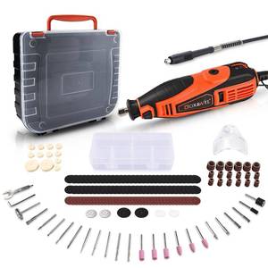 lot 7882 image: GOXAWEE Mini Power Rotary Tool Kit 180W with Flex Shaft 180 Pcs