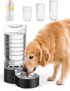 lot 7907 image: Heouvo Gravity Dog Water Dispenser 2.5 Gal Wide-Mouth No Filter Black