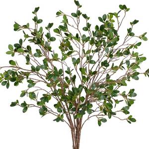 lot 7910 image: Hoplito Artificial Ficus Stems 5 Pcs 43.3 Inch Faux Greenery Branch