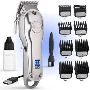 lot 7930 image: Fagaci Cordless Hair Clippers with 440C Steel Blades, 0.5-2mm Adjustable Taper