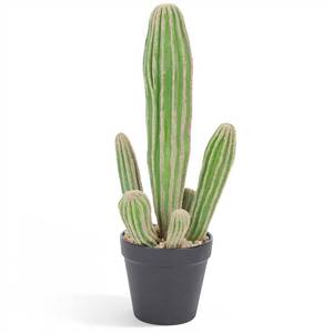 lot 7939 image: Ronminus Artificial Cactus 16 Inch Tall Faux Cactus Plant with Planter