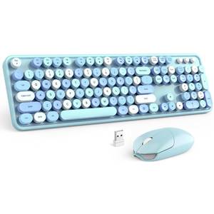 lot 7940 image: MOFII Wireless Keyboard and Mouse Combo 2.4GHz Full Size 104-Key