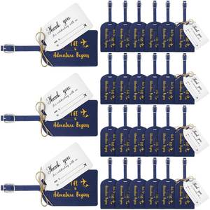 lot 7965 image: Sweetude Luggage Tags 48 Sets Blue Wedding Party Favors