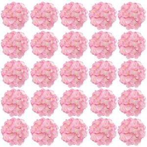 lot 7970 image: FagusHome Silk Hydrangea Heads Artificial Flowers 30 Pcs Dark Pink 7 Inch