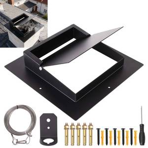 lot 7977 image: Ecliptica Chimney Damper 13x13 Inch Double Seal Carbon Steel  Retail $119.99