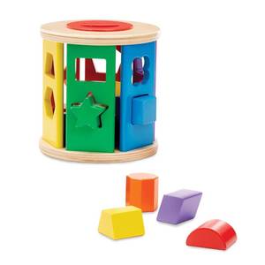 lot 7988 image: Melissa & Doug Match & Roll Shape Sorter Wooden Toy