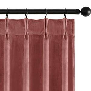 lot 7993 image: (Not color in photo)MIULEE Velvet Pinch Pleated Blackout Curtains Dusty Rose 40x96 Inches Set of 2