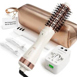lot 8246 image: Hair Trends Hot Air Brush Blow Dryer 1.5 Inch Barrel Dual Voltage