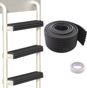 lot 8253 image: PENCK Black Bunk Bed Ladder Pad 6.56ft Soft Edge Cover