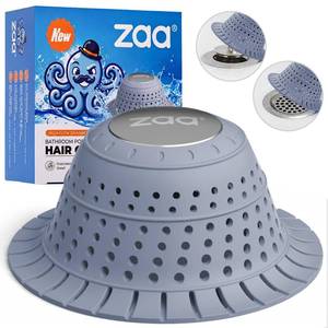 lot 8258 image: Zaa Silicone Bathtub Drain Hair Catcher Strainer 4.5 Inch