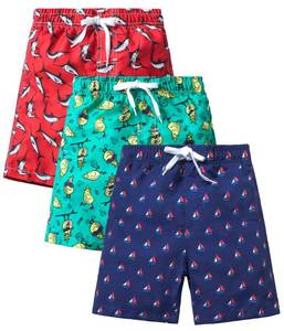 lot 8259 image: Rolimaka Youth Boys Swim Trunks 3 Pack Size 10-12