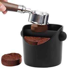 lot 8283 image: Rivonthex Espresso Knock Box Coffee Grounds Container With Removable Bar