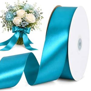 lot 8295 image: TONIFUL Satin Ribbon Turquoise 1-12 Inch x 100 Yard