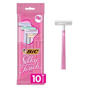 lot 8322 image: BIC Silky Touch Womens Disposable Razors, 2 Blades, 10 Count