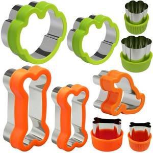 lot 8336 image: VTUGP Dog Cookie Cutter Set 9 Piece Stainless Steel