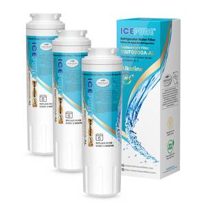 lot 8344 image: ICEPURE Alkaline Refrigerator Water Filter 3 Pack UKF8001 Replacement