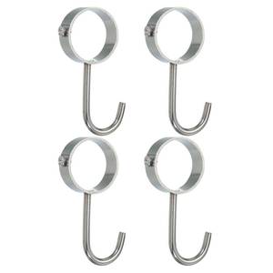 lot 8365 image: PATIKIL Closet Rod Hooks 1-14 Inch Stainless Steel 4 Pcs
