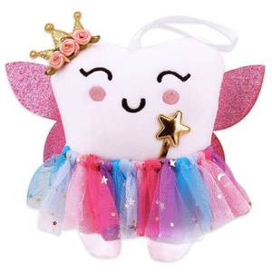 lot 8369 image: SQIMZAR Tooth Fairy Pillow Plush Doll Kit with Pocket and Keepsake Booklet