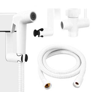 lot 8379 image: WEIDMAX Handheld Bidet Sprayer for Toilet, 304 Stainless Steel Hose, White
